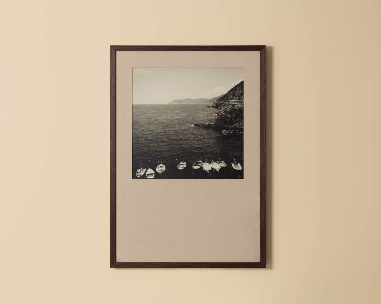 Coastal Vibes II - 28" X 40" - Deep Brown Frame