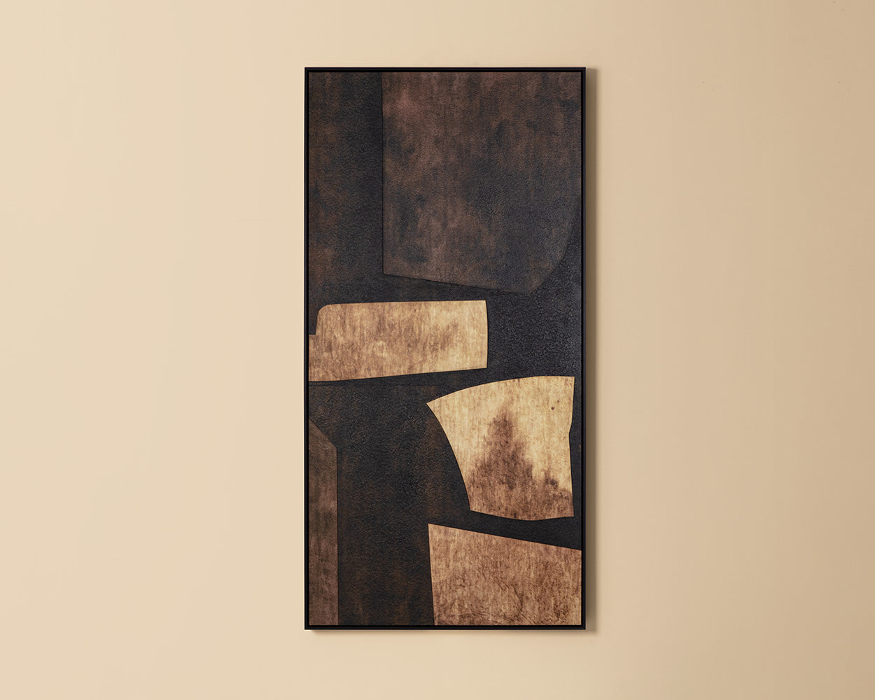 Rustic Nuance II - 30" X 60" - Black Floater Frame