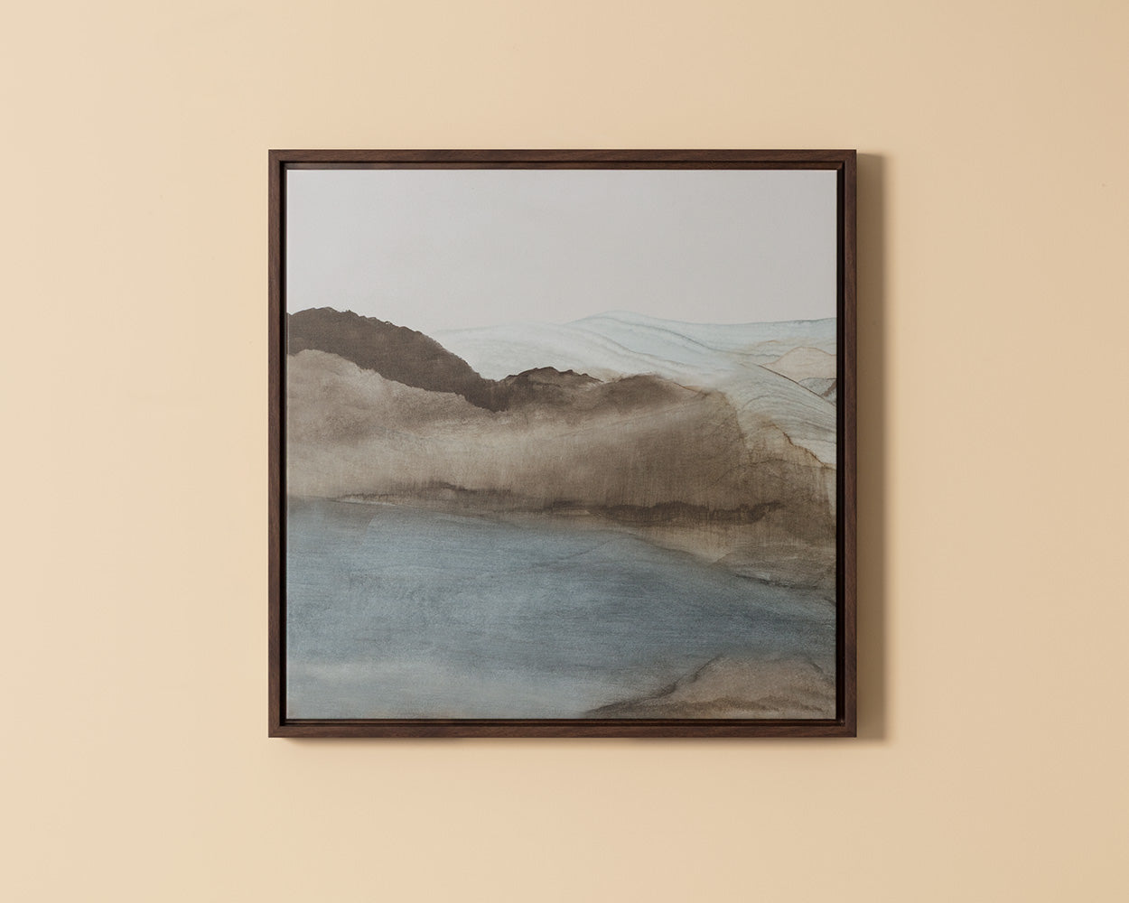 Cordillera II 24" X 24" - Brown Floater Frame
