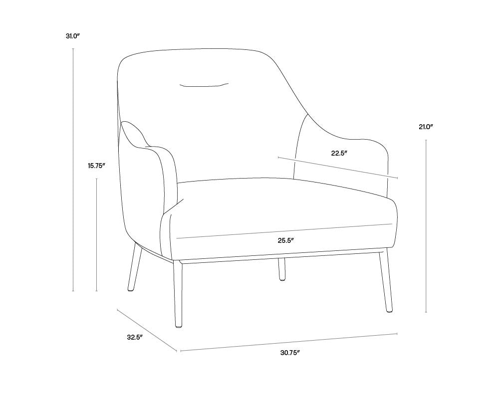A wireframe image of the product with dimensions shown