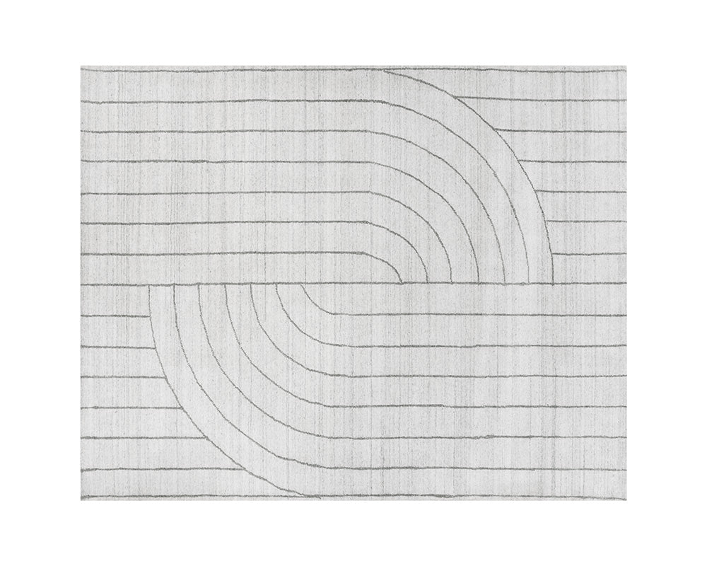 Fez Hand-loomed Rug - Ivory / Grey Swatch