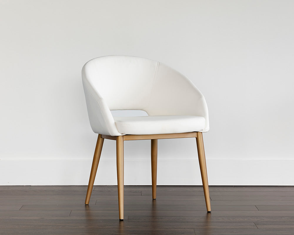 Thatcher Dining Armchair - Champagne Gold