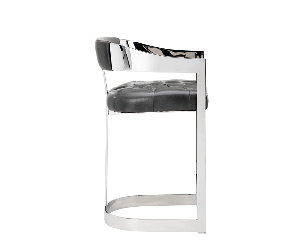 Beaumont Counter Stool - Stainless Steel