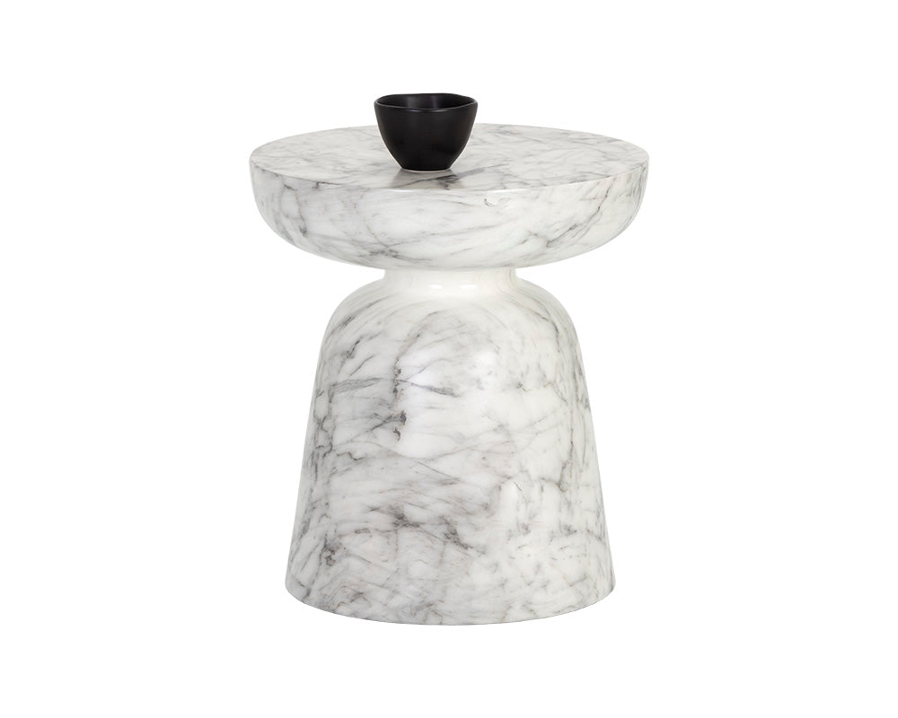Lucida End Table - Marble Look