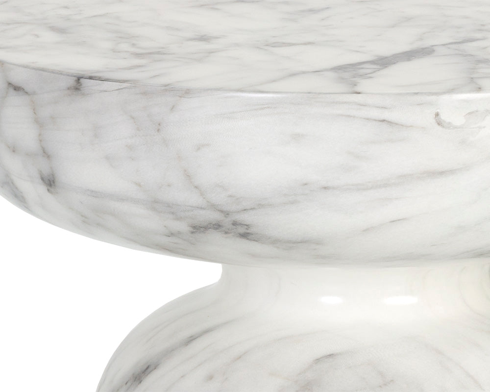 Lucida End Table - Marble Look