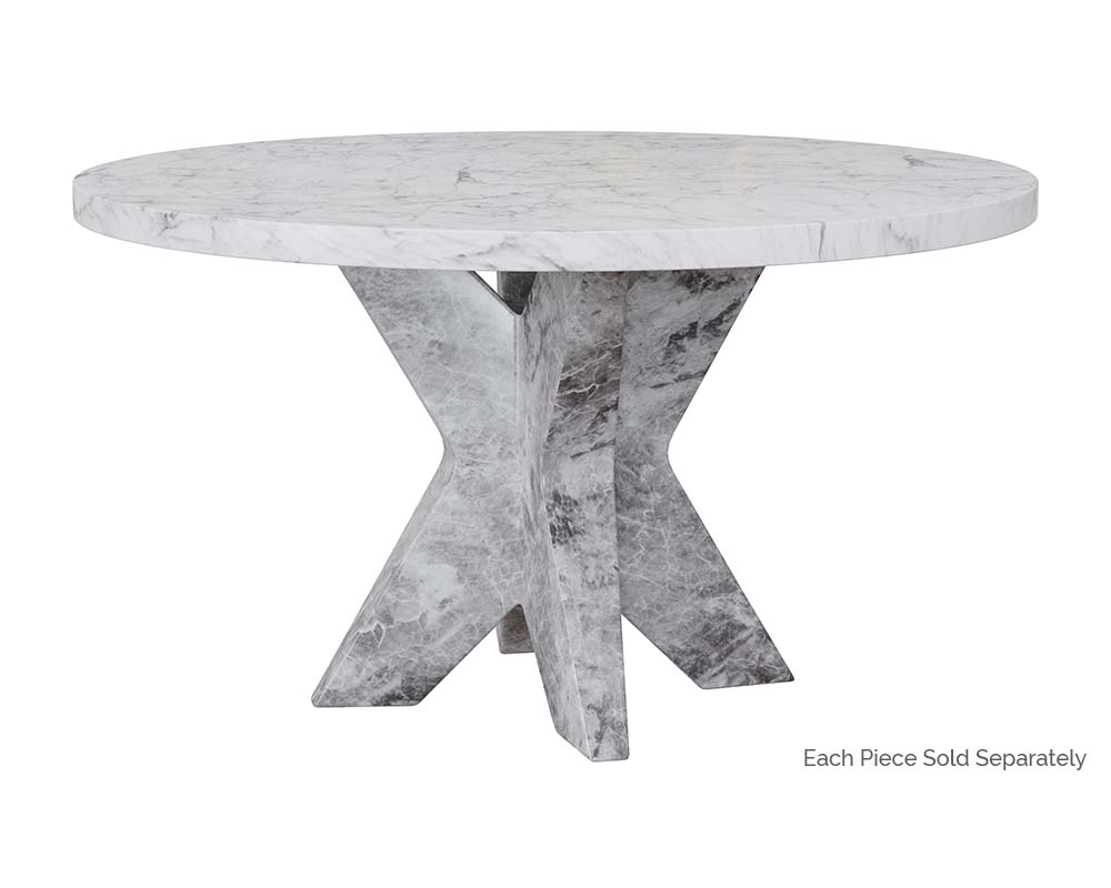 Cypher Dining Table Top - Marble Look - 55"