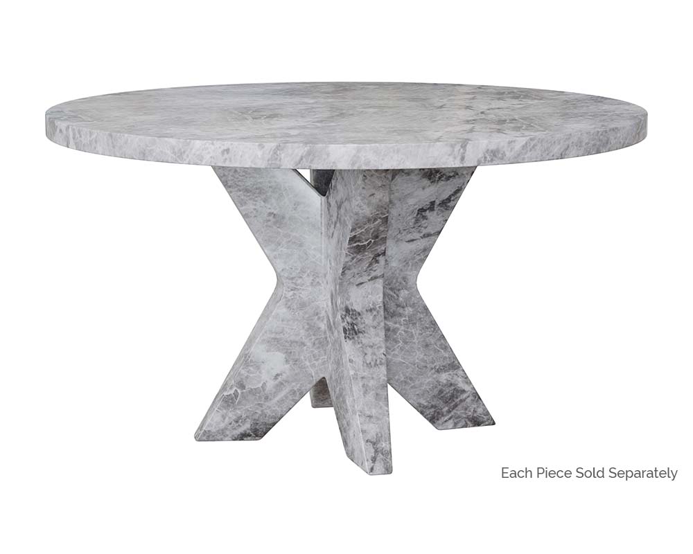 Cypher Dining Table Base - Marble Look