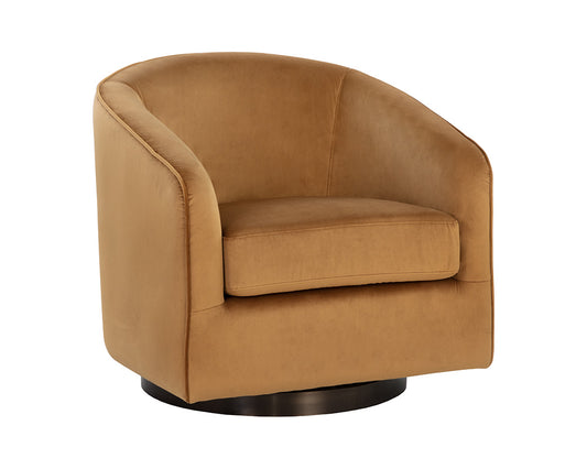 Hazel Swivel Lounge Chair - Dark Bronze