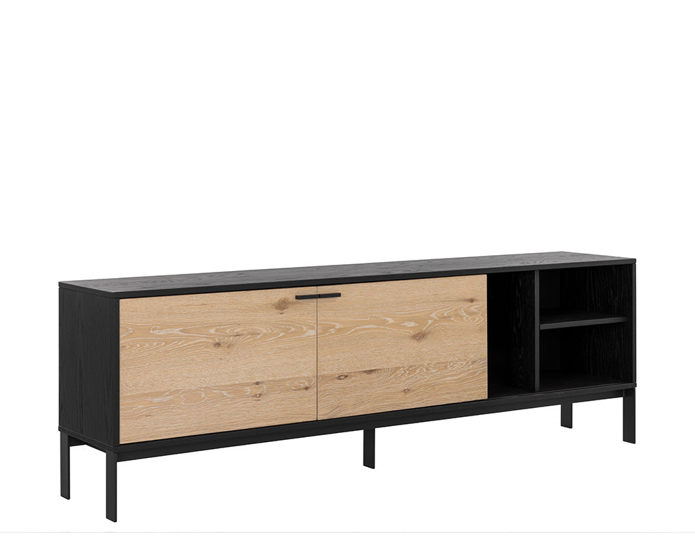 Rosso Media Console And Cabinet