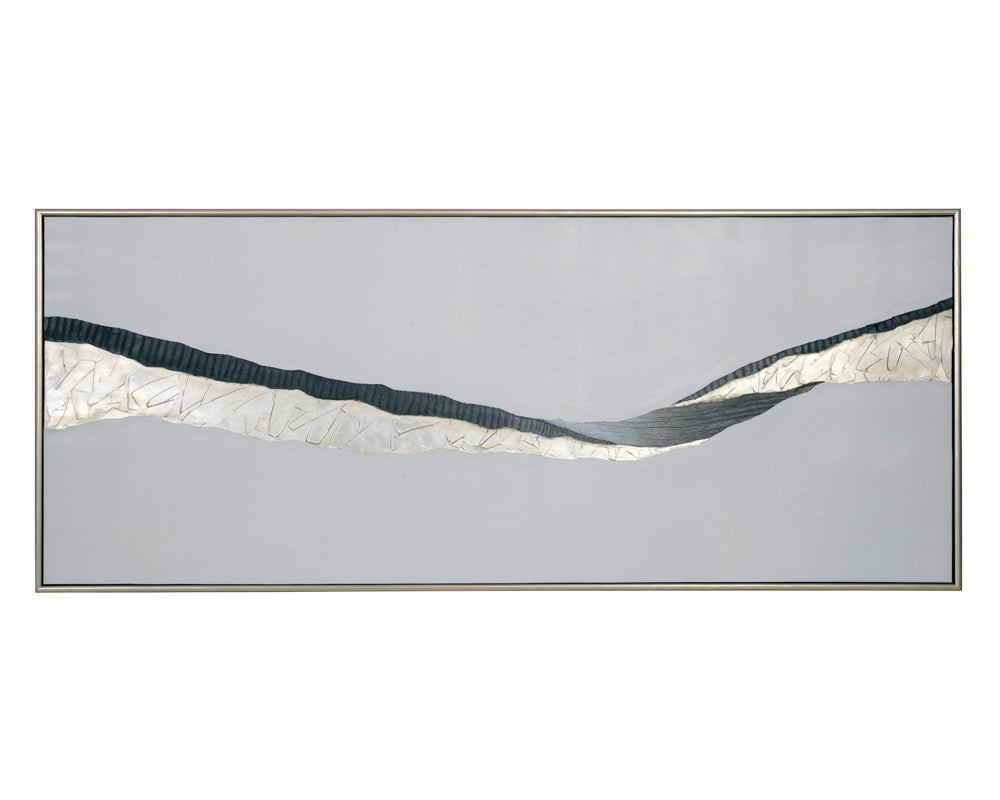 Frequency - 72" X 30" - Silver Floater Frame