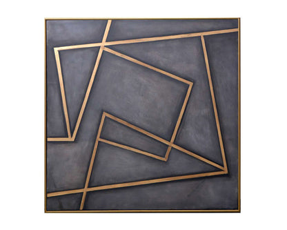 In A Maze - 60" X 60" - Gold Floater Frame