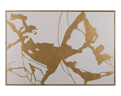 Fractured Fix - 40" X 60" - Gold Floater Frame