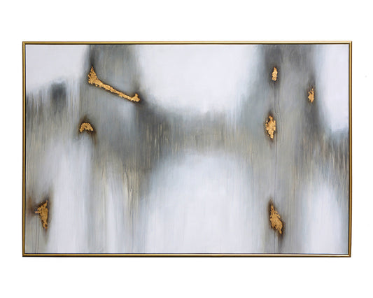 Water Marks - 72" X 48" - Gold Floater Frame